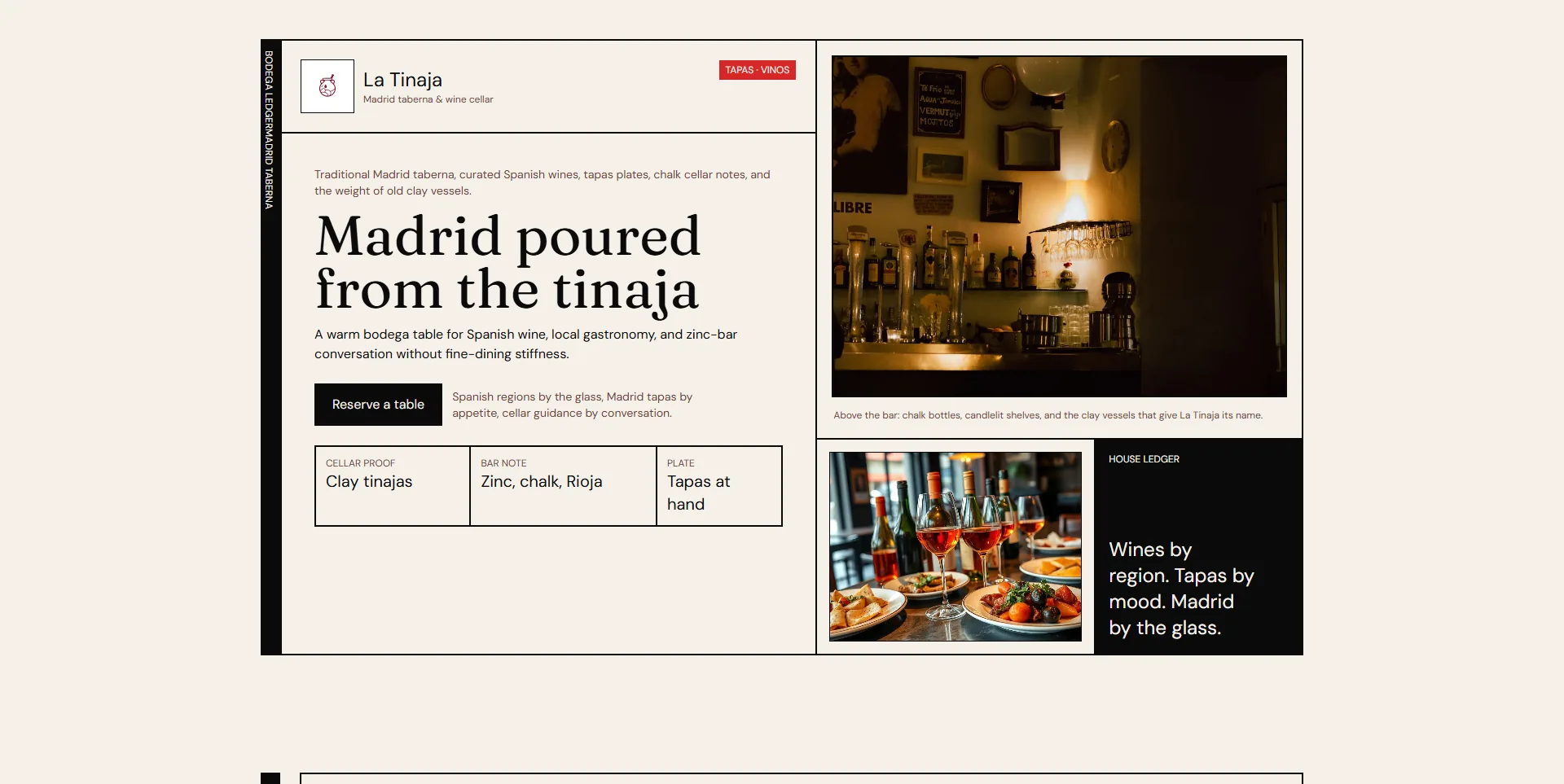 Generated La Tinaja restaurant web app